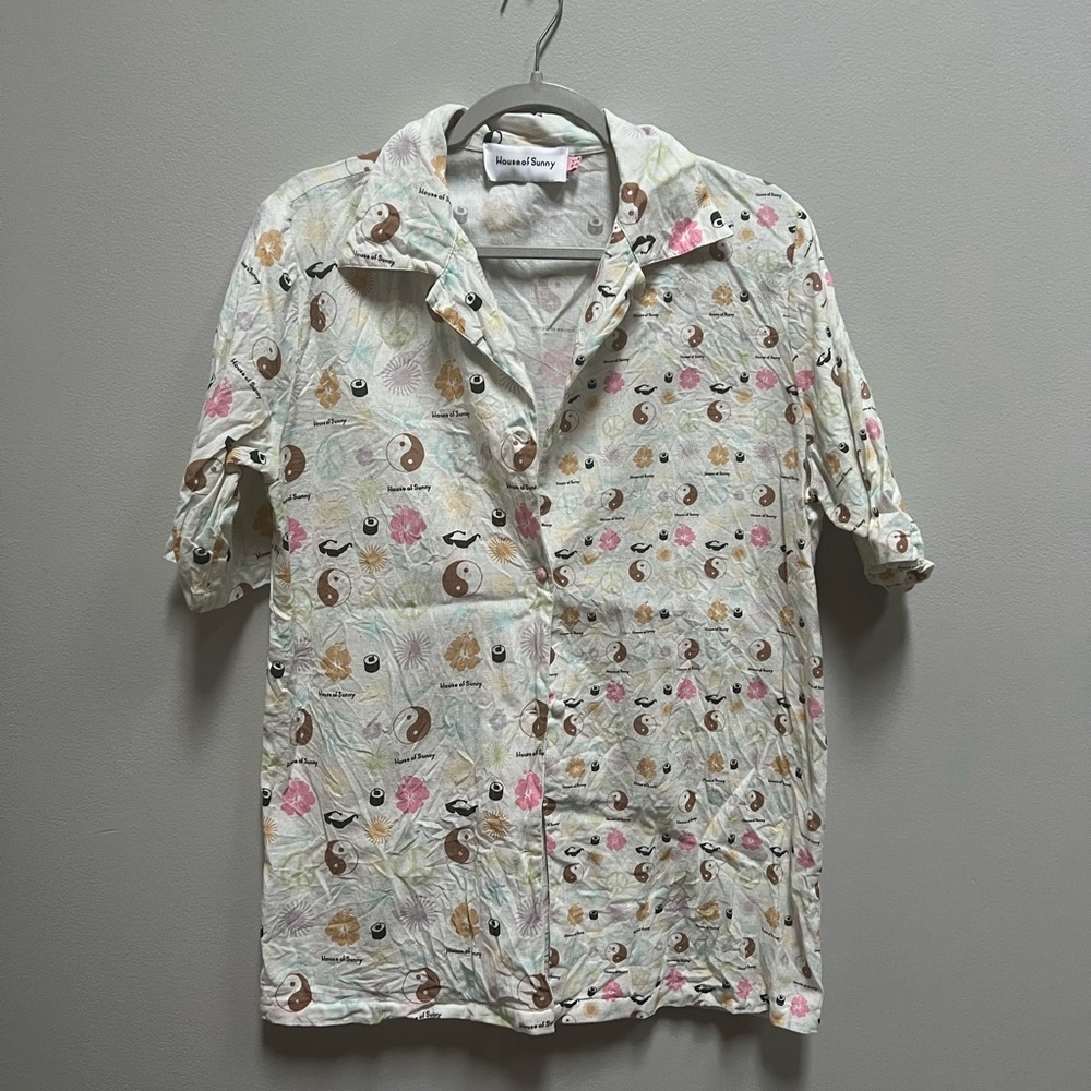 House of Sunny Button Down Short Sleeve Shirt